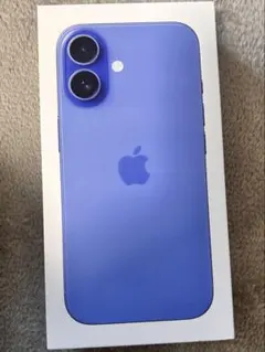 Apple iPhone 16 ウルトラマリンの箱、充電ケーブル付き