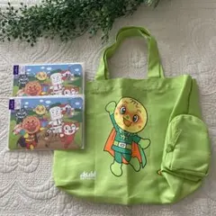 最終価格 メロンパンナちゃんポケッタブルエコバッグ バースデーカード2枚