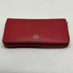 TORY BURCH トリーバーチ 長財布 本革レザー　レッド系