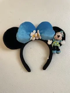 【激レア】ディズニー ミニー ぬいぐるみ付きカチューシャ ブルー