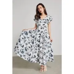 rienda バルーンSLVデザインフレアOP