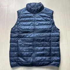 ユニクロウルトラライトダウンベストM青紺