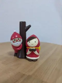 サンタクロースと赤ずきんの飾り物 おとぎっこ デコレ