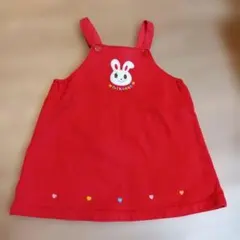 Mikihouse 赤いウサギワンピース 90cm
