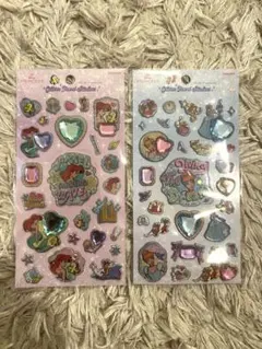 【正規品】ディズニープリンセス グリッターシール 2シートセット