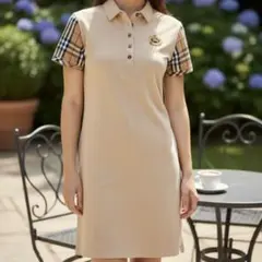 Burberry バーバリー ベージュ ポロワンピース ノバチェック M 美品
