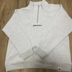 Dickies グレー ハーフジップ スウェット