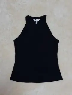 H&Mリブタンクトップ　アメスリ　黒のサムネイル