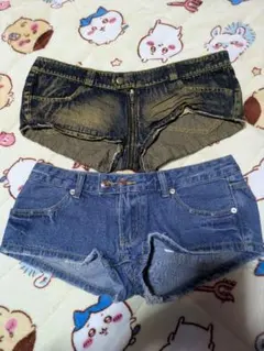 マイクロデニムショートパンツ2点セット