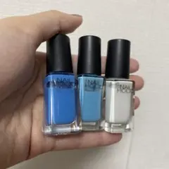 3点セット　nailholic ネイル　ホワイト　ブルー