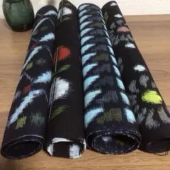 古布藍染　時代物久留米絣その他（遊び心の布達）ハギレセット（O）