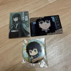 鬼滅の刃　時透無一郎　 缶バッジ　ウエハースカード