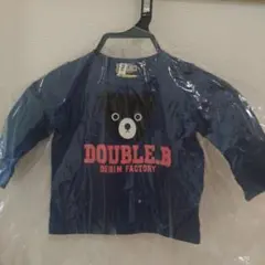 DOUBLE.B クマ顔Tシャツ サイズ80 ネイビー