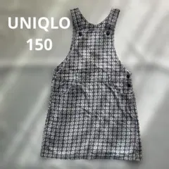 UNIQLO コーデュロイ ジャンパースカート 150 花柄