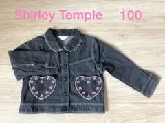 シャーリーテンプル　デニムジャケット　花柄　100