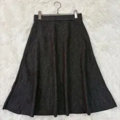 【タグ付】スウィートマインド ひざ丈フレアスカート ウール混 日本製 E8316