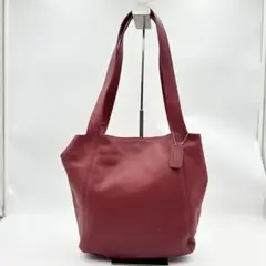 希少色✨ コーチ トートバッグ レザー レッド 肩掛け ヴィンテージ