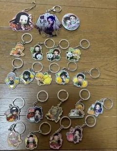 鬼滅の刃 キーホルダー缶バッチセット 21個 ご当地など