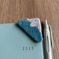 【刺繍】富士山の三角クリップ ハンドメイド