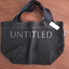 UNTITLED　黒キャンバス地トートバッグ　お弁当バッグのサムネイル
