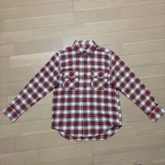 【美品】UNIQLO ユニクロ　オールド00s チェックシャツ 長袖赤白Y2K