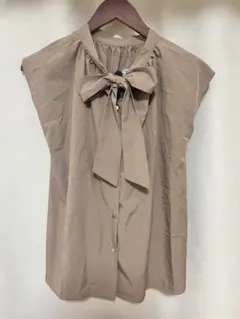 natural couture ボウタイ付きブラウス