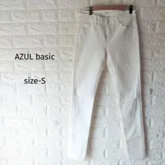 レディース美脚ストレッチ AZULホワイトスキニーパンツ S