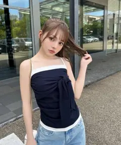 andmary AM1372 Sora bicolor camisole - メルカリ