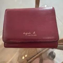 agnes b. VOYAGE 三つ折り財布 ボルドーのサムネイル