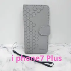 Kedic iphone7 Plus ケース 手帳型 グレー