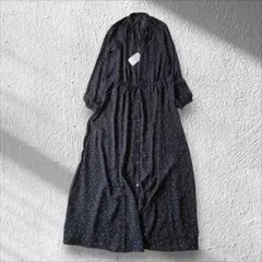 【新品】スピックアンドスパン ドットプリントワンピース マキシ丈