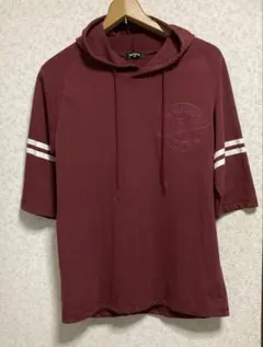 期間限定SALE 美品 COMME CA ISM フード付 トップス M ワイン