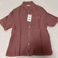 タグ付き　ZARA メンズ　半袖シャツM リネン