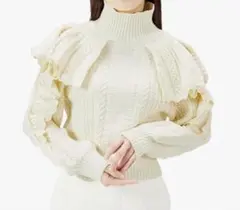 SNIDEL ケーブルデザインニットトップス レディース