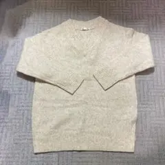 【最終値下げ】GU　Vネックセーター　レディースS　ホワイト