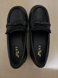 csT&P フリル付きリボンローファー　LL　ブラックのサムネイル