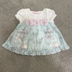 mezzo piano メゾピアノ　ベビーワンピース 80