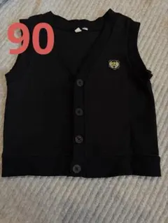 フォーマル ベビーベスト 黒 90