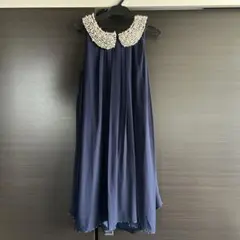 ドレス パール　襟付きワンピース きれいめ 二次会 披露宴