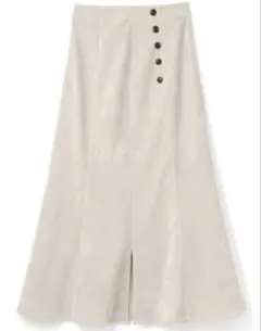 GRL フロントスリットコーデュロイフレアスカート[gm348] きれいめ