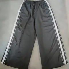 ラインワイドパンツ グレー 3L相当