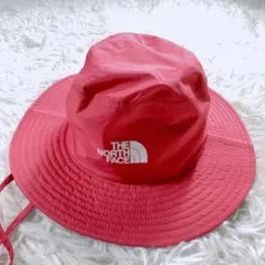 【美品】ノースフェイス キッズ ハット　ピンク　KM 軽量　あごひも有