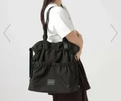 【BAYFLOW】A4サイズ収容可♪3WAY撥水アジャスタートート ブラックのサムネイル