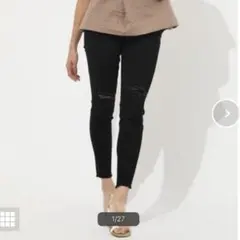 AZUL BY MOUSSY CRASH DENIM SKINNY