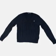 美品 現行 POLO RALPH LAUREN ニット Vネック ポニー刺繍
