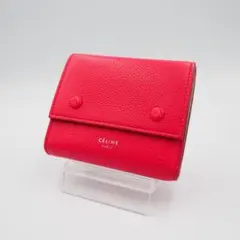 CELINE マルチファンクションスモール 3つ折り財布 ワインレッド