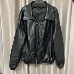 ブラック シングルライダースジャケット