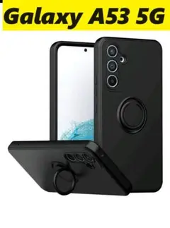 Galaxy A53 5G リングホルダー付き　黒　Galaxyケース