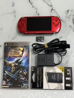 超美品 。PSP3000 本体　ラディアントレッド。