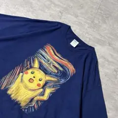 希少デザイン 10s Pokemon Tシャツ ピカチュウ ムンクの叫び
